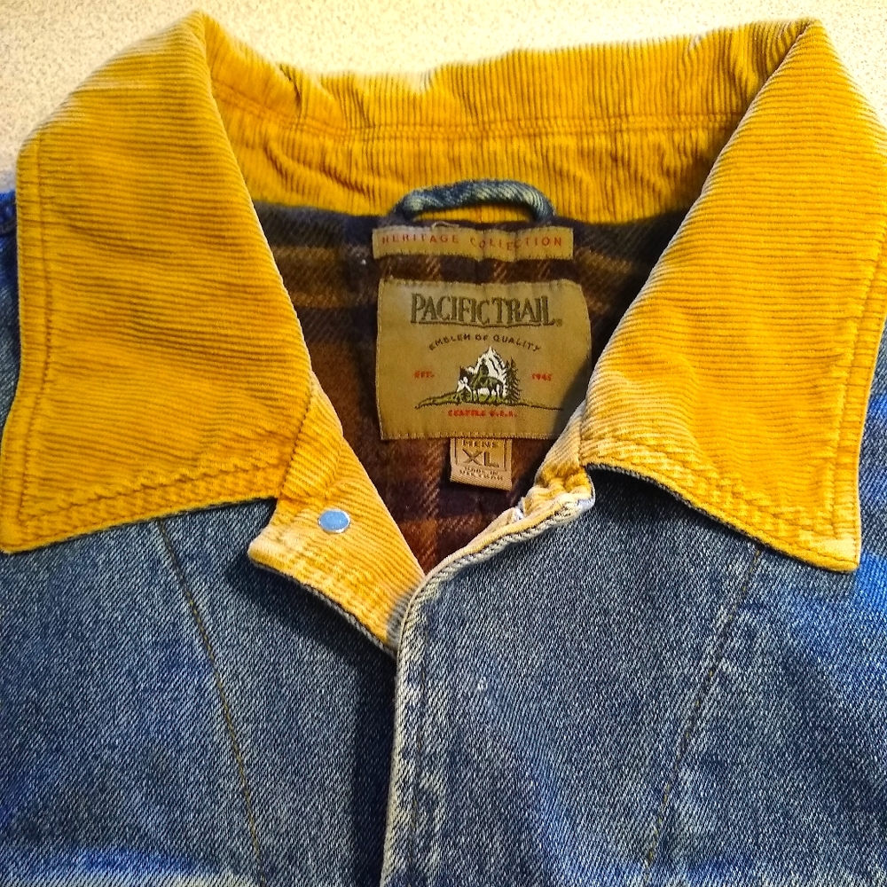 Men's XL Pacific Trail Flannel lined Jean Jacket